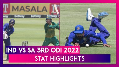 IND vs SA 3rd ODI 2022 Stat Highlights: Quinton de Kock Shines As Proteas Complete Whitewash